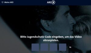 Abbildung 1: Ohne PIN-Eingabe aus der Altersverifizierung geht es in der ARD-Mediathek nicht weiter. Quelle: ARD