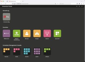 Abbildung 2: Das Univention-GUI hier in der Ansicht für Administratoren ist der zentrale Dreh- und Angelpunkt der Lösung und kommt in der Version 5.2 deutlich verbessert daher.