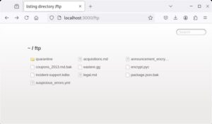 Abbildung 8: Der falsch konfigurierte Webserver des Juice Shops erlaubt den Zugriff auf ein Verzeichnis, das einige brisante Dokumente enth&auml;lt.