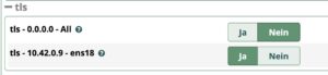 Abbildung 1: FreePBX soll an der lokalen Schnittstelle auf TLS-Verbindungen h&ouml;ren, um den Rest k&uuml;mmert Asterisk sich in der Kommunikation mit dem SIP-Anbieter selbstst&auml;ndig.