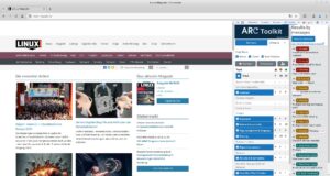 Abbildung 1: Das ARC Toolkit listet alle problematischen Einstellungen der geöffneten Webseite tabellarisch auf.