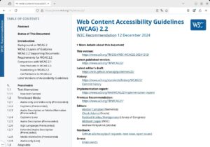 Abbildung 1: Die zahlreichen Accessibility Guidelines des W3C führen zu einer weitgehend barrierefreien Website, die allen Besuchenden die Bedienung erleichtern.