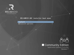 Startbildschirm Relianoid 7.7