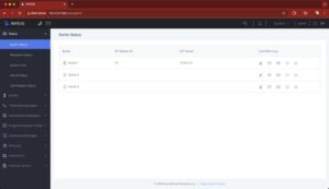 Abbildung 1: Nach dem Login auf dem GUI des SIP-Telefons landet man zunächst in der Übersicht der konfigurierten Accounts.