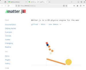 Abbildung 1: Physik-Engines wie Matter.js simulieren Pendel und die korrekte Auswirkung von Stößen.