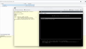Abbildung 2: Qemu hat eine auf Arch Linux aufbauende virtuelle Maschine gestartet, in der eine weitere virtuelle Maschine das simulierte PCI-Ger&auml;t mit Quantenf&auml;higkeiten anbietet.