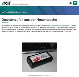 Abbildung 3: Es gibt mittlerweile Ger&auml;te, die echten Zufall mithilfe eines Quantenzufallsgenerators "f&uuml;r die Hosentasche" erm&ouml;glichen.