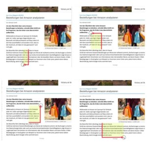 Abbildung 3: Die GUI kann Text in allen Richtungen markieren.