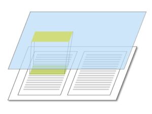 Abbildung 6: Der untere Fyne-Layer zeigt den Text, der obere markiert den Ausschnitt.