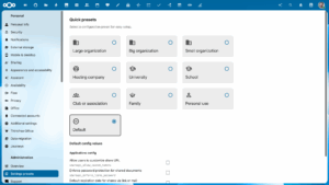 Die Config-Presets sparen viel Einrichtungs-Zeit (Quelle: Nextcloud)
