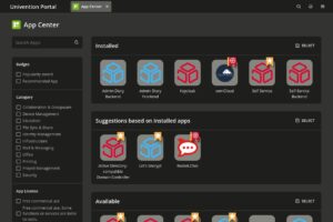 Abbildung 1: Im App-Center von Univention at School installieren Administratoren Erweiterungen vom zentralen Webportal der Software aus (Univention Management Console). Quelle: Univention