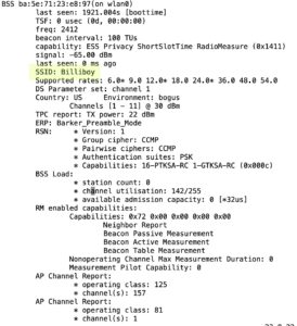 Abbildung 2: Die Ausgabe von »iw wlan0 scan« enthält die Kennungen aller WLAN-Router.
