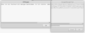 Abbildung 4: Fließtext können Sie in GTKCrypto direkt bei der Eingabe verschlüsseln und aus der Zwischenablage kopiert wieder entschlüsseln.