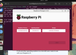 Abbildung 6: Mithilfe von Raspberry Pi Imager schreiben Sie Pi OS Lite auf eine SD-Karte.