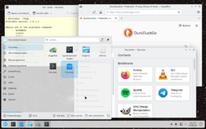 Abbildung 2: HeliumOS&nbsp;10 startet KDE Plasma als Desktop-Umgebung und bringt standardm&auml;&szlig;ig Distrobox mit.