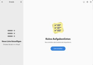 Abbildung 3: Das selbsterklärende Programmfenster von Errands verzichtet auf jegliche Gimmicks.