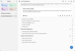 Abbildung 6: Mit einem pfiffigen Tutorial verkürzt Planify die Einarbeitungsphase.