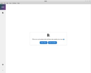 Abbildung 9: Das Programmfenster von Sleek wirkt beim ersten Aufruf etwas unproportioniert.