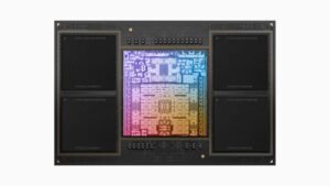 Abbildung 2: Inzwischen hat Apple seine M-Chips deutlich erweitert und ist bei der fünften Generation angelangt. Der hier gezeigte M2 Max verfügte über 67 Milliarden Transistoren. Quelle: Apple