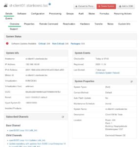 Abbildung 1: Uyuni liefert alle Details zu Soft- und Hardware eines Systems.