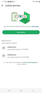 Abbildung 2: WhatsApp akzeptiert den Whatsmeow-Client als offiziell eingebundenes Gerät.