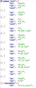 Abbildung 4: Die API des Hubs liefert Messwerte im JSON-Format.