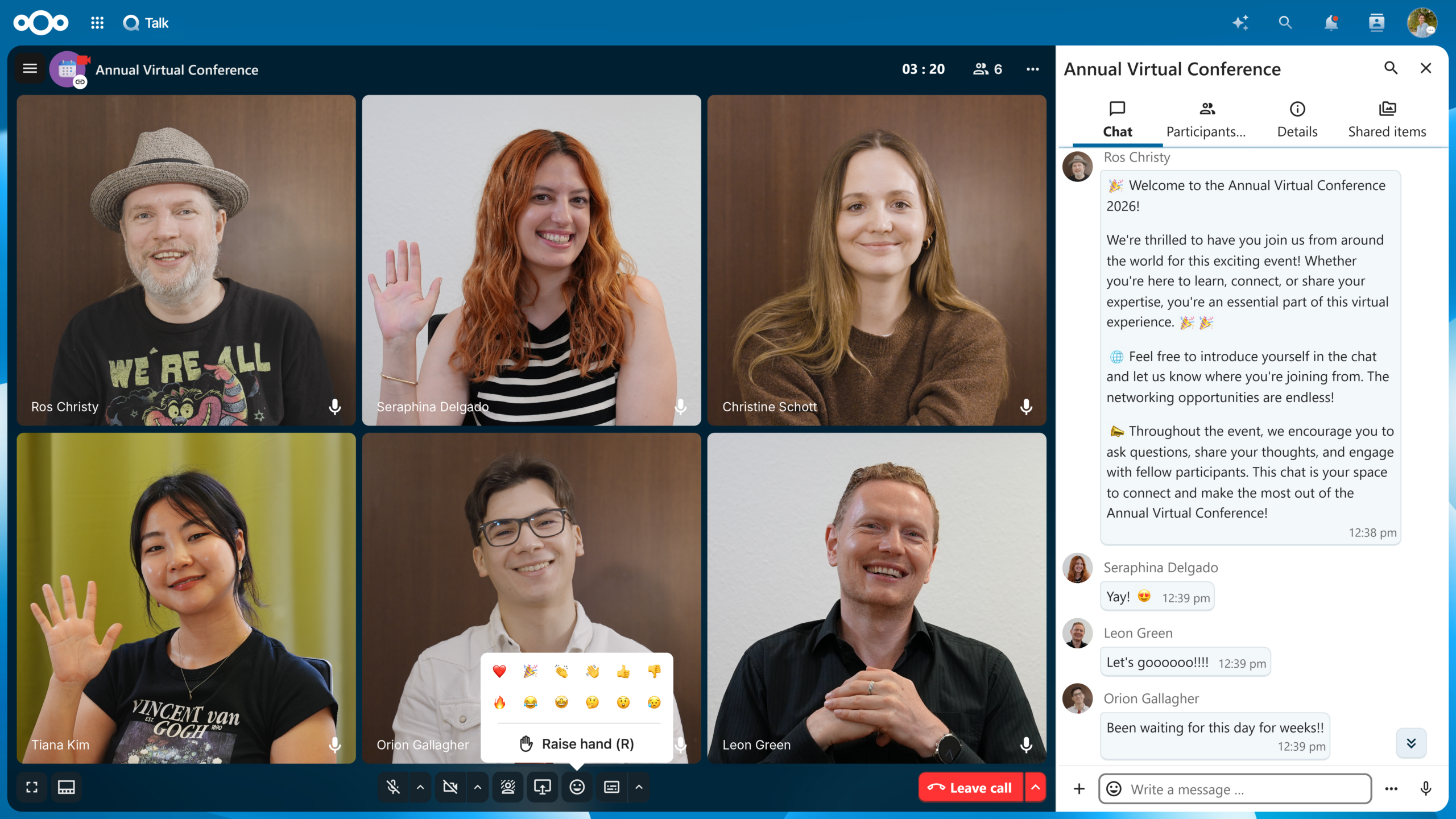 Videoanruf in Nextcloud Talk