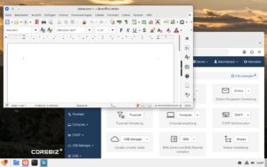 Abbildung 7: Als Alternative zu Windows bietet Corebiz einen Ubuntu-Desktop an. Der Corebiz-Client bedient typische Alltags-Workloads wie Mailclient, Webbrowser und Office-Suite.