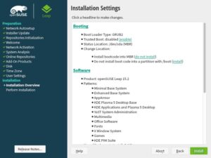 Abbildung 1: Der altehrwürdige SUSE-Installer YaST dürfte sogar den Nicht-SUSE-Fans der Linux-Gemeinde bestens bekannt sein, er ist einer der ältesten Installationsassistenten überhaupt. Quelle: SUSE